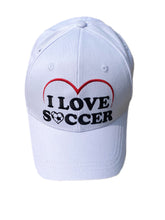 Load image into Gallery viewer, Embroidered I love Soccer Cap
