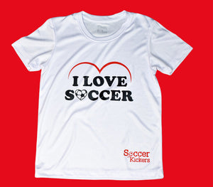 Youth I love Soccer Shirts.